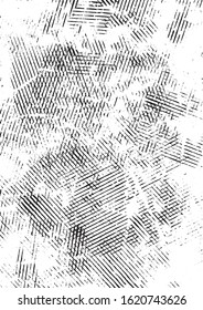 Retro linear grunge texture concept with scratched stripes vector illustration