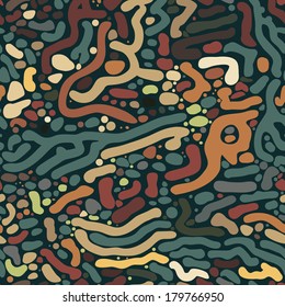 Retro linear pattern.Abstract seamless hand-drawn pattern. Zentangl. Doodle.Grunge line.Pastel colored stain texture.Marbling style artwork texture, exotic abstract background