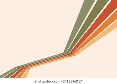Retro lines background. Colorful 60s and 70s circular stripes style vector illustration design.