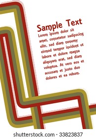 Retro lines background with copy space