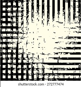 Retro Lines Background. Dirty, Distressed Texture. Vector illustration.