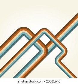 Retro Lines Background - Vector Image