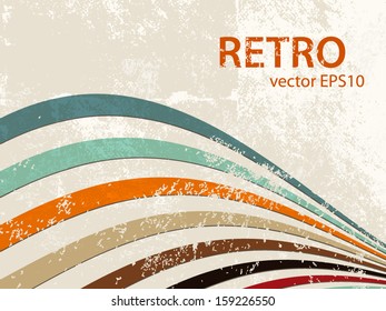 Retro lines - grunge stripe background