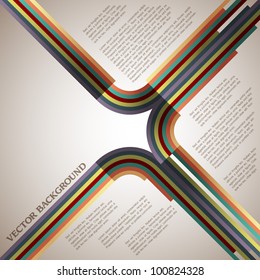  Retro lines with place for your text .Vector eps10