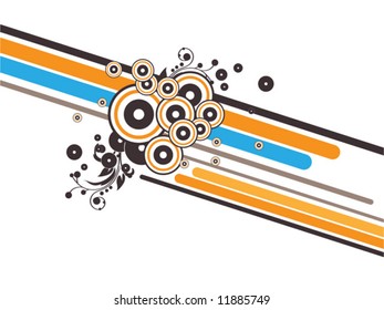 retro lines with swirl