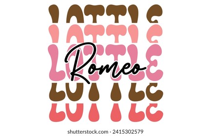 Retro #Little Romeo, awesome valentine t-shirt design vector file