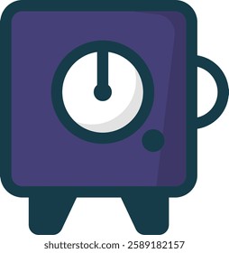 Retro locker icon design illustrator