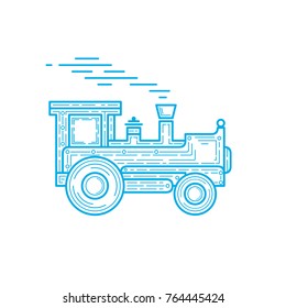 Retro locomotive, drawing