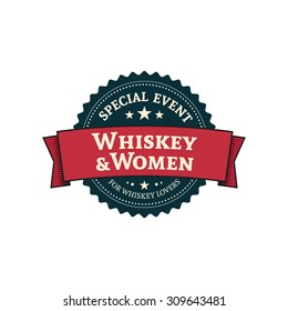 Retro logo. Retro badge. Universal retro logo template. Special event retro emblem. Vector Illustration EPS 10.