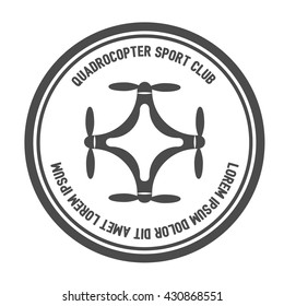 retro logo drone