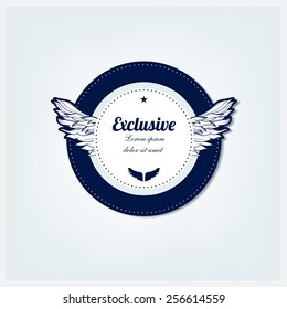 Retro logo elements set. Collection of vector vintage labels. 
