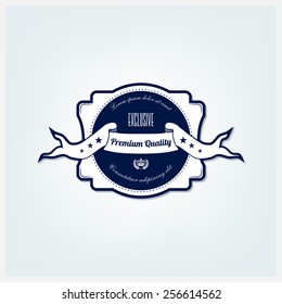 Retro logo elements set. Collection of vector vintage labels. 