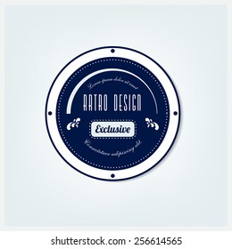 Retro logo elements set. Collection of vector vintage labels. 