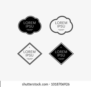 Retro logo frame design