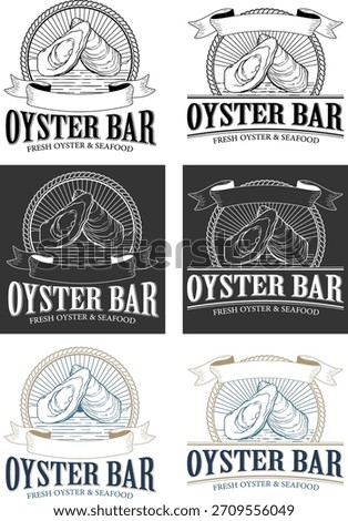 Retro Logo Set for Oyster Bar