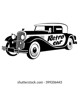 Retro logo vector car
