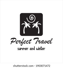 Retro Logo Vintage Vector Perfect Travel Summer and Winter. Suitable for logos, t-shirt screen printing, etc.