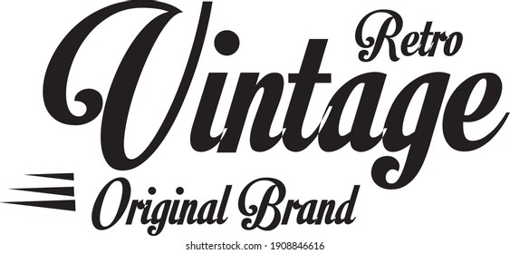 Retro Logos Vector. Suitable for logos, t-shirt screen printing, lettering, poster etc.