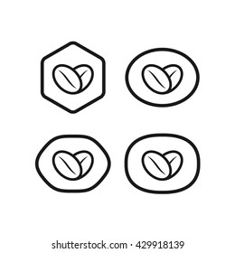 Retro logos. Vintage vector coffee signs. Eps 10.