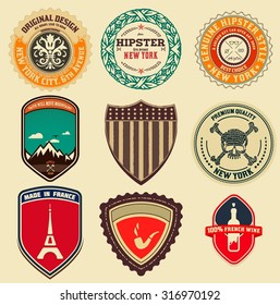 Retro Logotypes, identity, labels, badges, apparel, stickers and other branding objects.