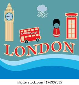 Retro London poster/London vector poster/Vector design