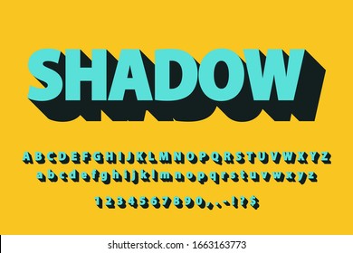Retro Long Shadow Alphabet Text Effect
