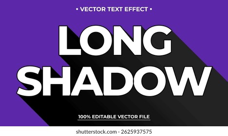 Retro Long Shadow Editable Text Effect