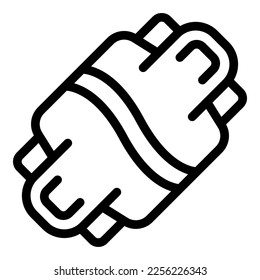 Retro longboard icon outline vector. Skate board. Deck activity