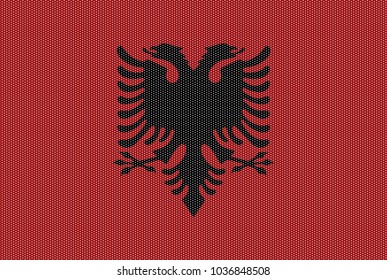 A retro looking Albania flag design