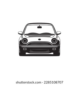 Retro looking car silhouettes illustration for your projects