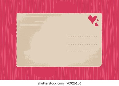 retro love card