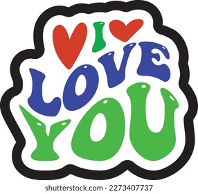 Retro Love Dad, T-shirt Design, Vector