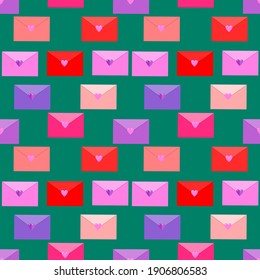 Retro Love Letters seamless pattern for backgrounds, templates, banners and other purposes