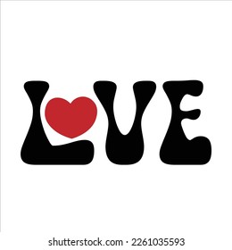 Retro Love SVG Sublimation gnomes Text Valentine