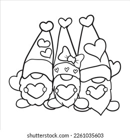 Retro Love SVG Sublimation gnomes Text Valentine