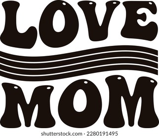 Retro love, T-shirt Design, Vector