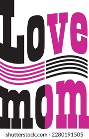 Retro love, T-shirt Design, Vector