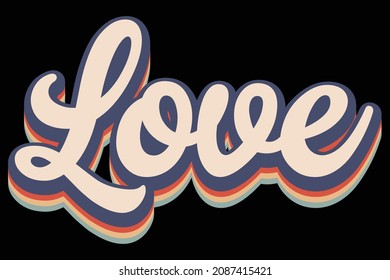 Retro love valentine day t shirt design