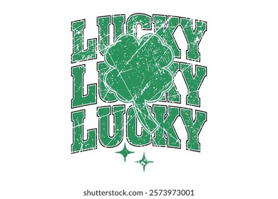 Retro Lucky EPS St.Patrick’s Day T-shirt Design