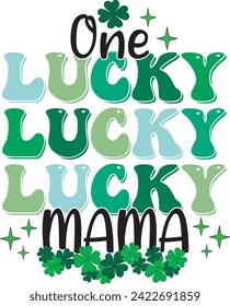 Retro Lucky Mama St.Patrick Design.
