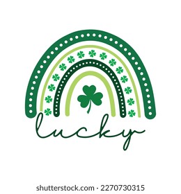 Retro Lucky Shirt, Shamrock SVG, St Patricks Day Cut file