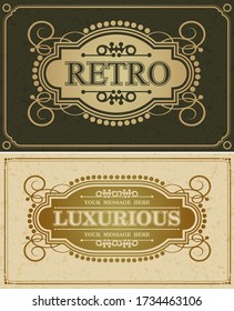 Retro Luxurious design border, Retro сalligraphic template vector Luxurious border, Decorations  elegant royal lines, Vector illustration