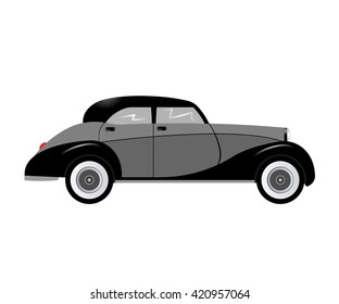 Retro luxury car icon