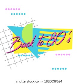 Retro Magenta 80's Logo Vector Graphic