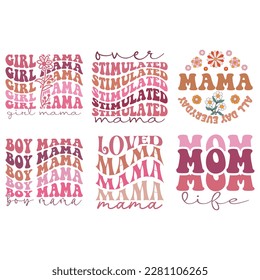 Retro Mama PNG Bundle, Retro Mom Png, Mom Svg Png, Mother's Day Png, Best Mom Ever, Mama Vibes, Bear Mama, Boy Girl Mama, Sublimation Design svg