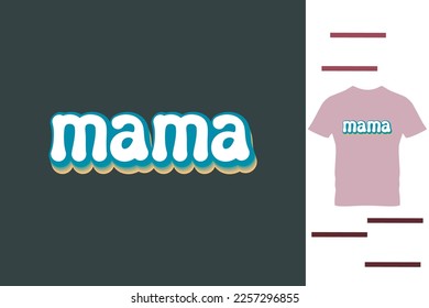 Retro mama t shirt design