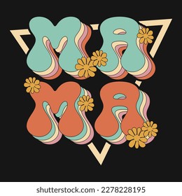 Retro Mama Vector T-shirt Design