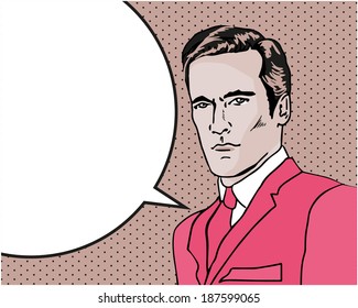 Retro man illustration