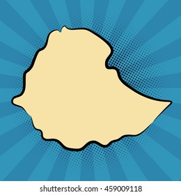 retro map of Ethiopia