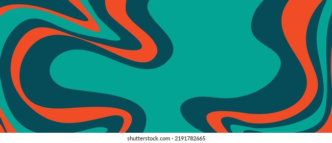 Retro marble 60s wave pattern. Abstract swirl 60 s background. Psychedelic retro wave wallpaper. Modern background design. Abstract 60s 70s psychedelic design with place text.